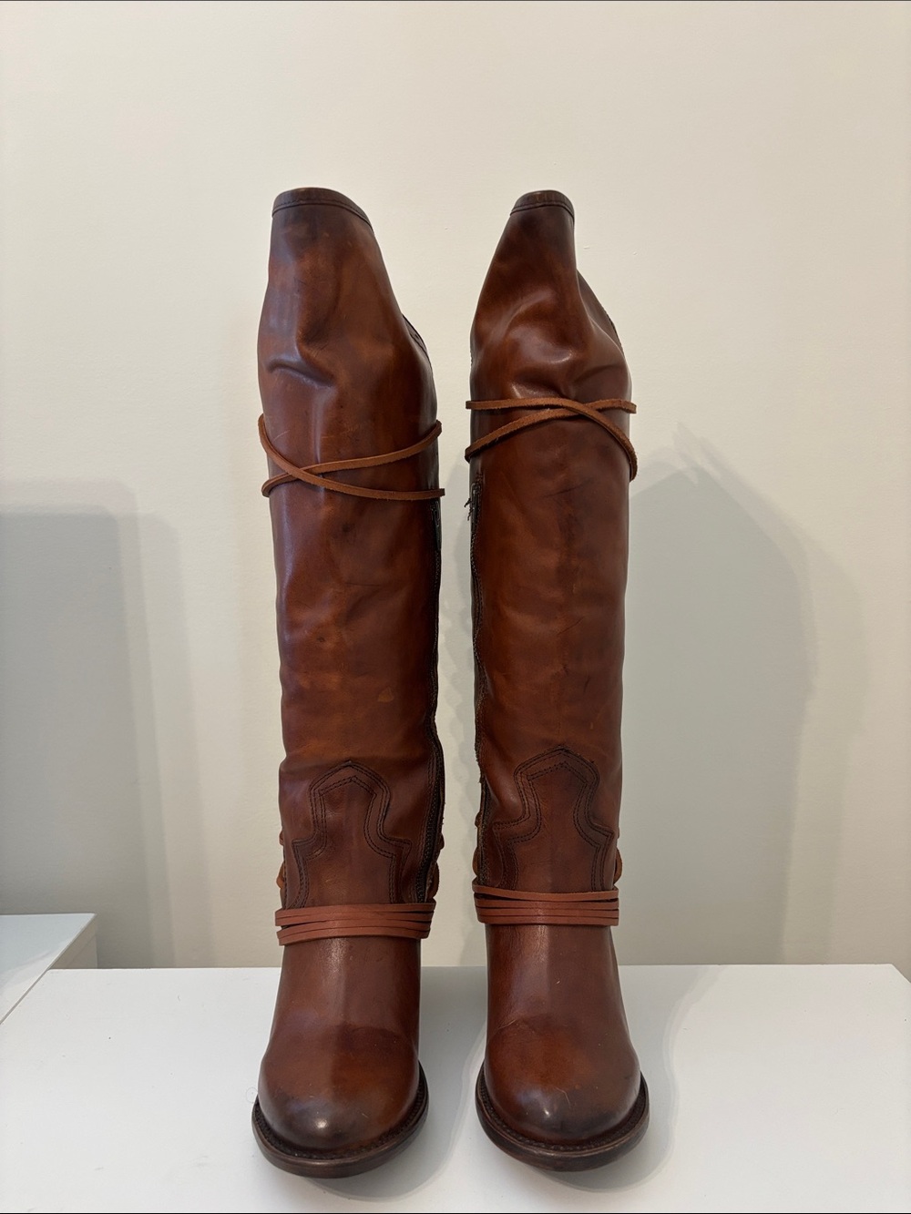 Freebird by Steven Tall Leather Over-the-Knee Boots in Brown